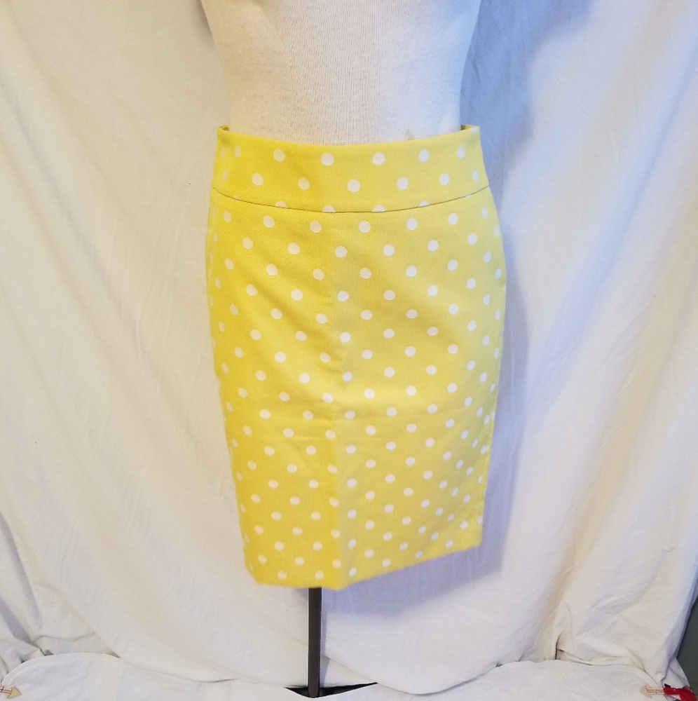 Ann Taylor polka dot pencil skirt